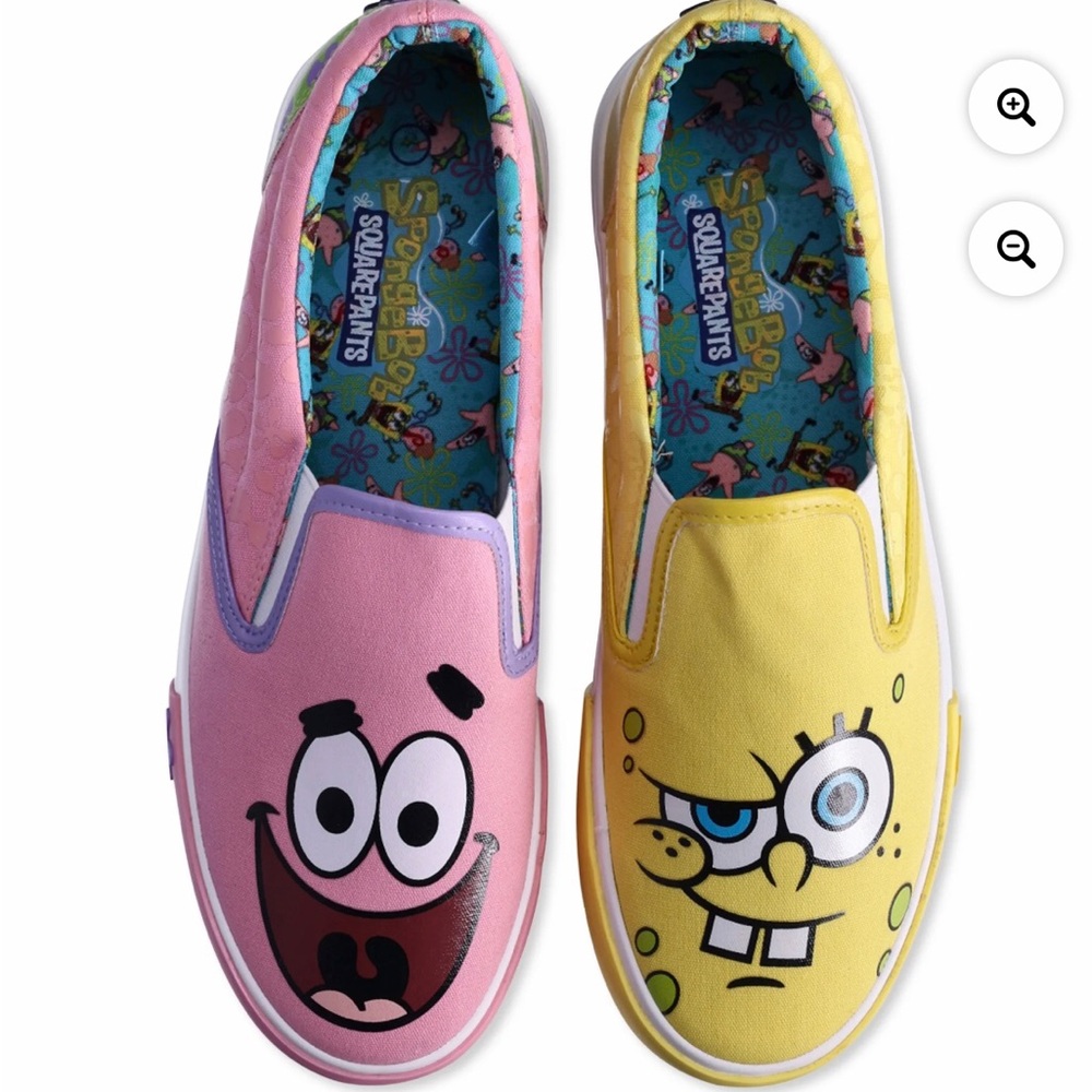 SpongeBob and Patrick Slip-On Canvas Shoes Womens 11
